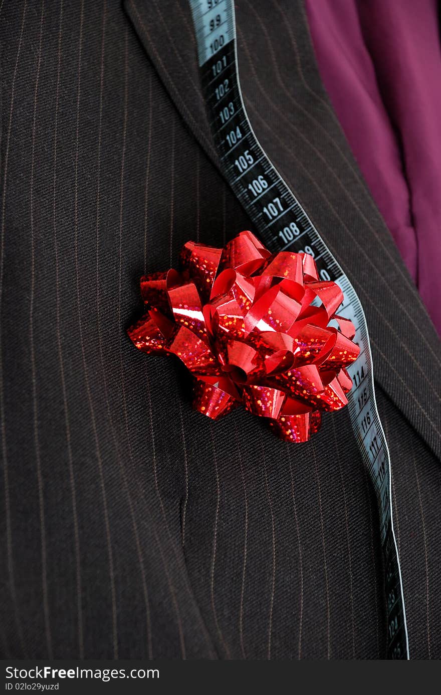 Business suits with ribbon