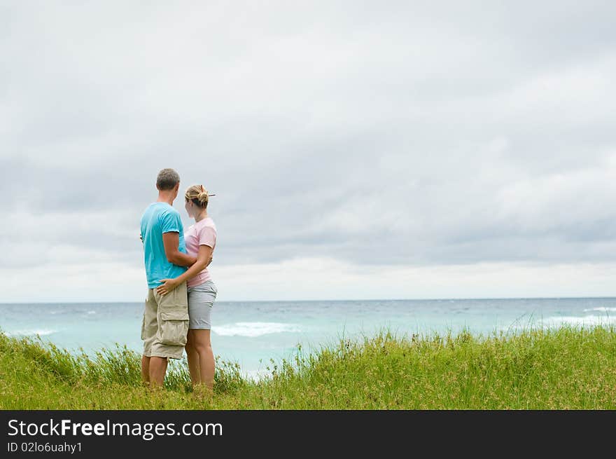 Attractive couple at the beach. Attractive couple at the beach