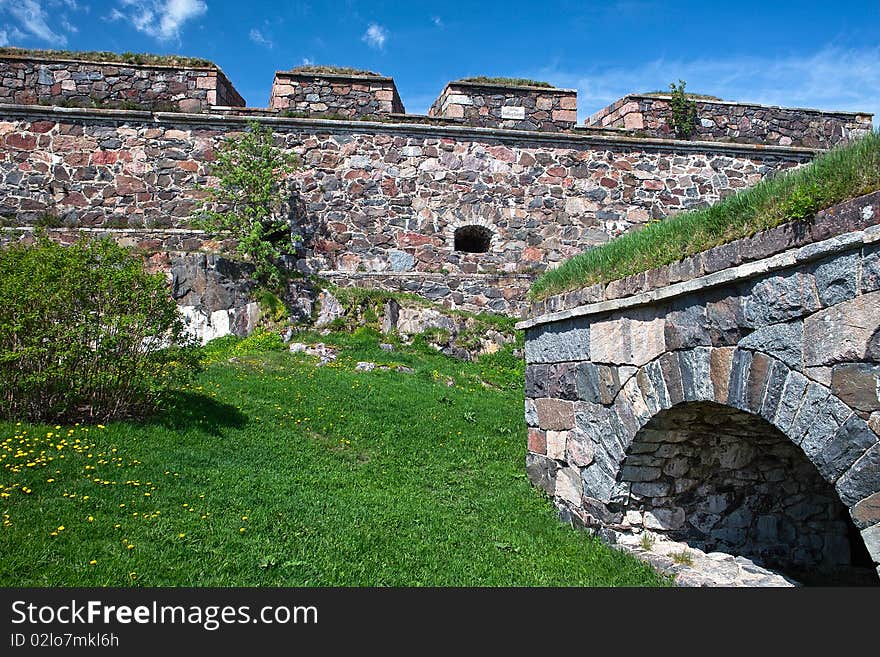 Old walls and bastions of Sweaborg fortress, Finland. Old walls and bastions of Sweaborg fortress, Finland