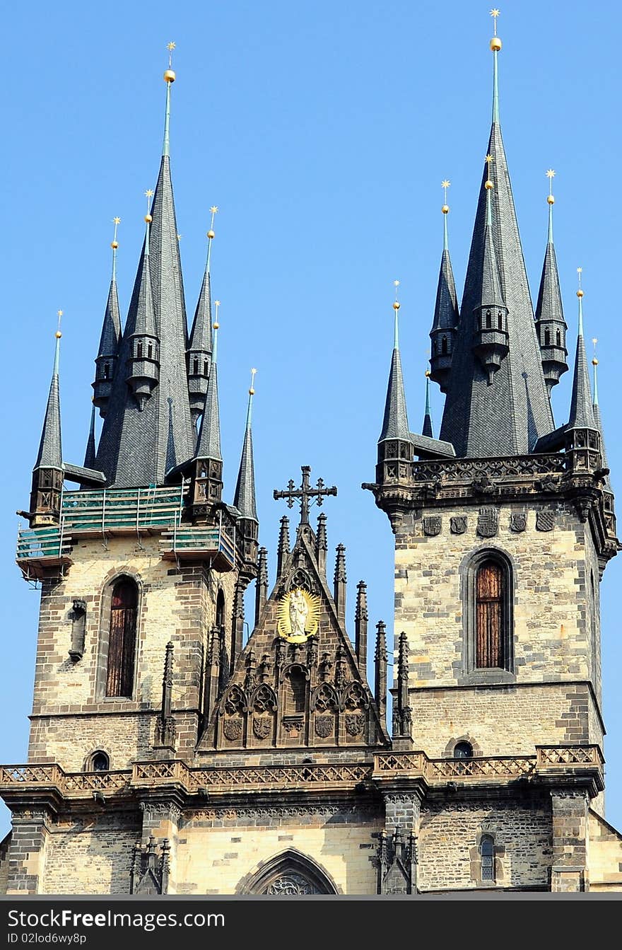 Tower in Prague, Czech republic