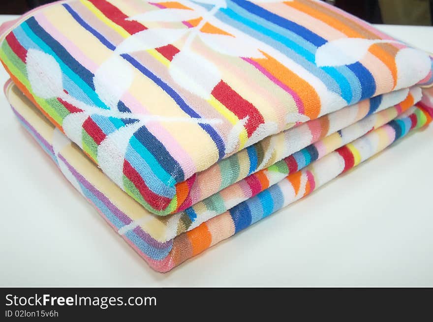 Beautiful Towel on a white background. Beautiful Towel on a white background