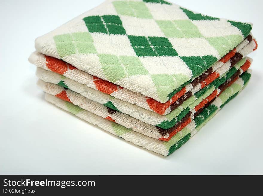 Beautiful Towels on a white background. Beautiful Towels on a white background