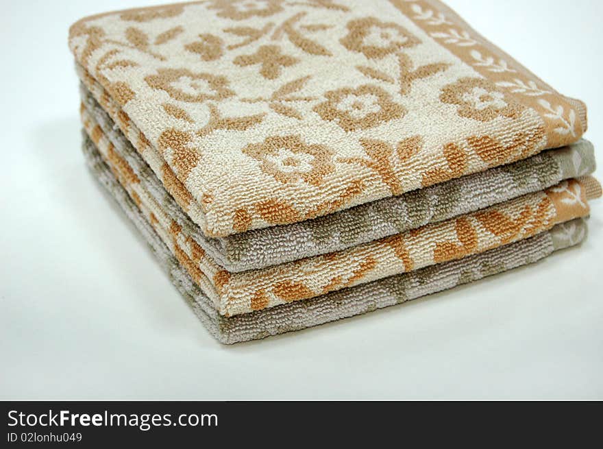 Beautiful Towels on a white background. Beautiful Towels on a white background