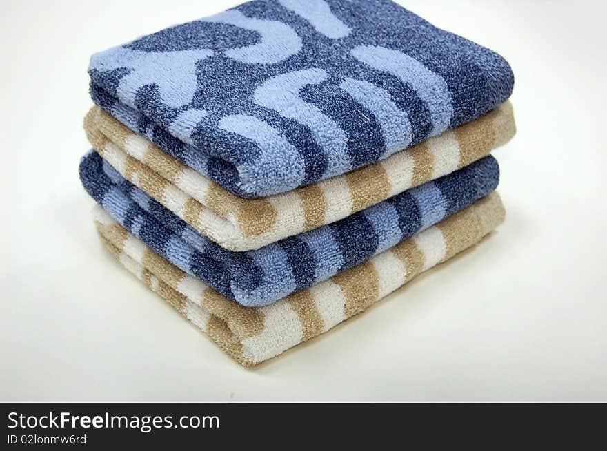 Beautiful Towels on a white background. Beautiful Towels on a white background