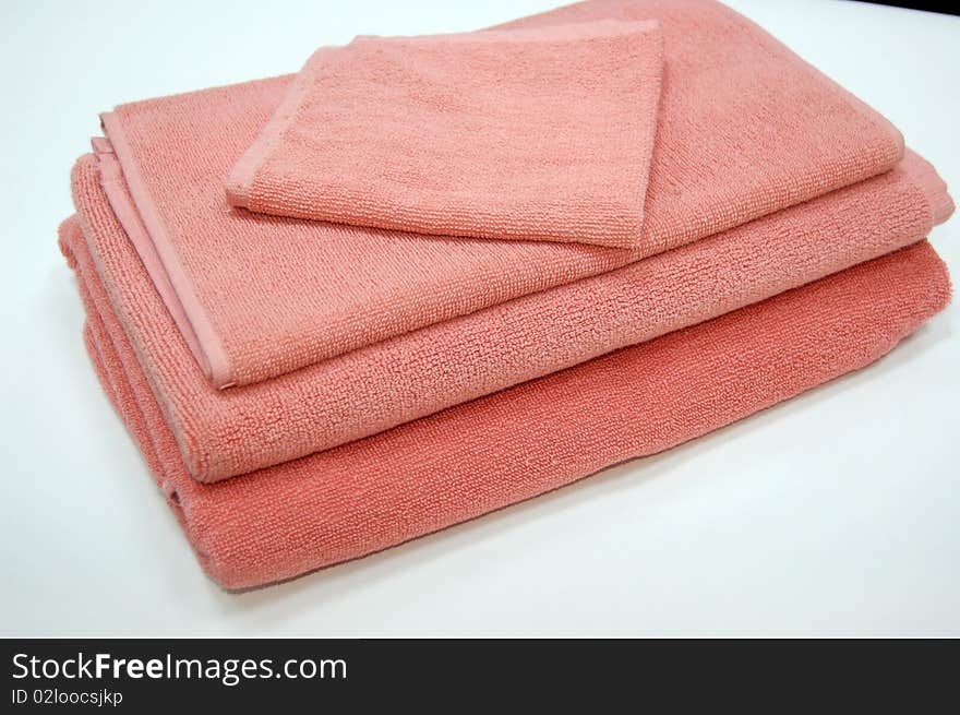 Beautiful Towels on a white background. Beautiful Towels on a white background