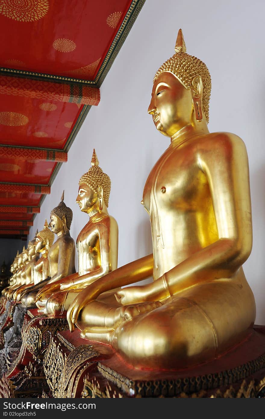 Golden Buddha at Wat Pho, Thailand. Golden Buddha at Wat Pho, Thailand