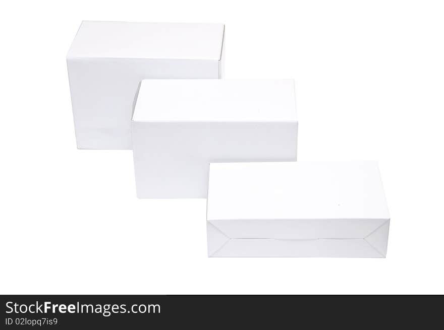 Empty boxes cardboard isolated on white background