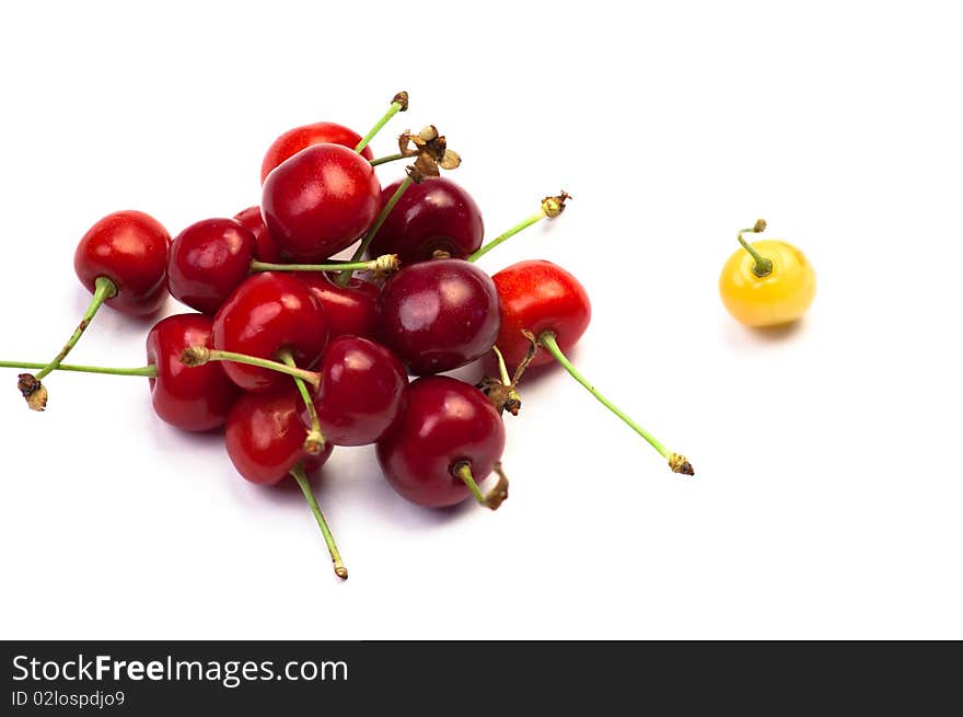 Freshly picked heap of cherries. Freshly picked heap of cherries