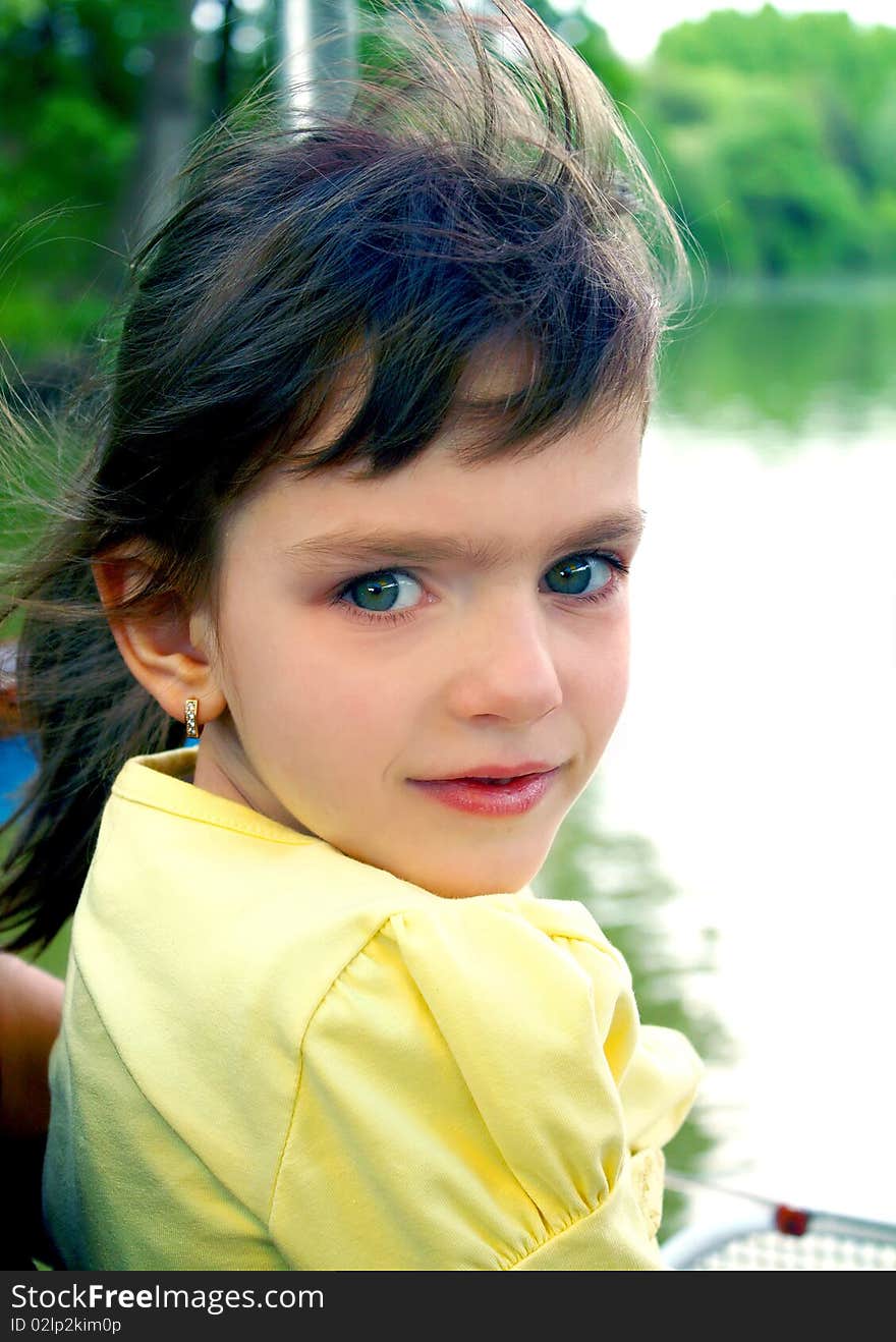 Little girl with developing hair