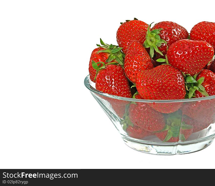 Strawberries On Glass Bowl