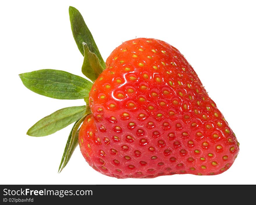 Fresh strawberry on white background