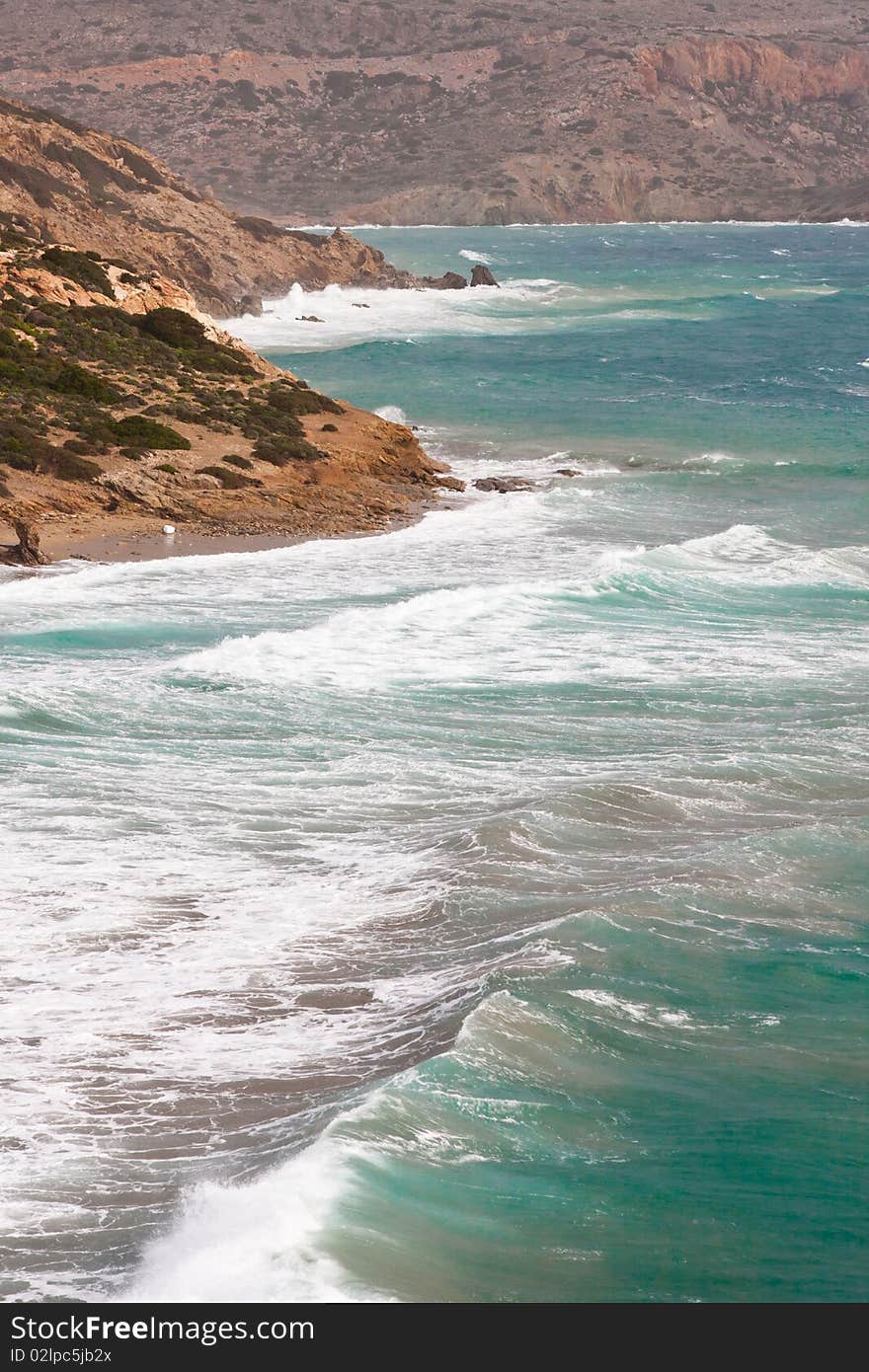 Coastal landscape at Vai in Crete, Greece. Coastal landscape at Vai in Crete, Greece