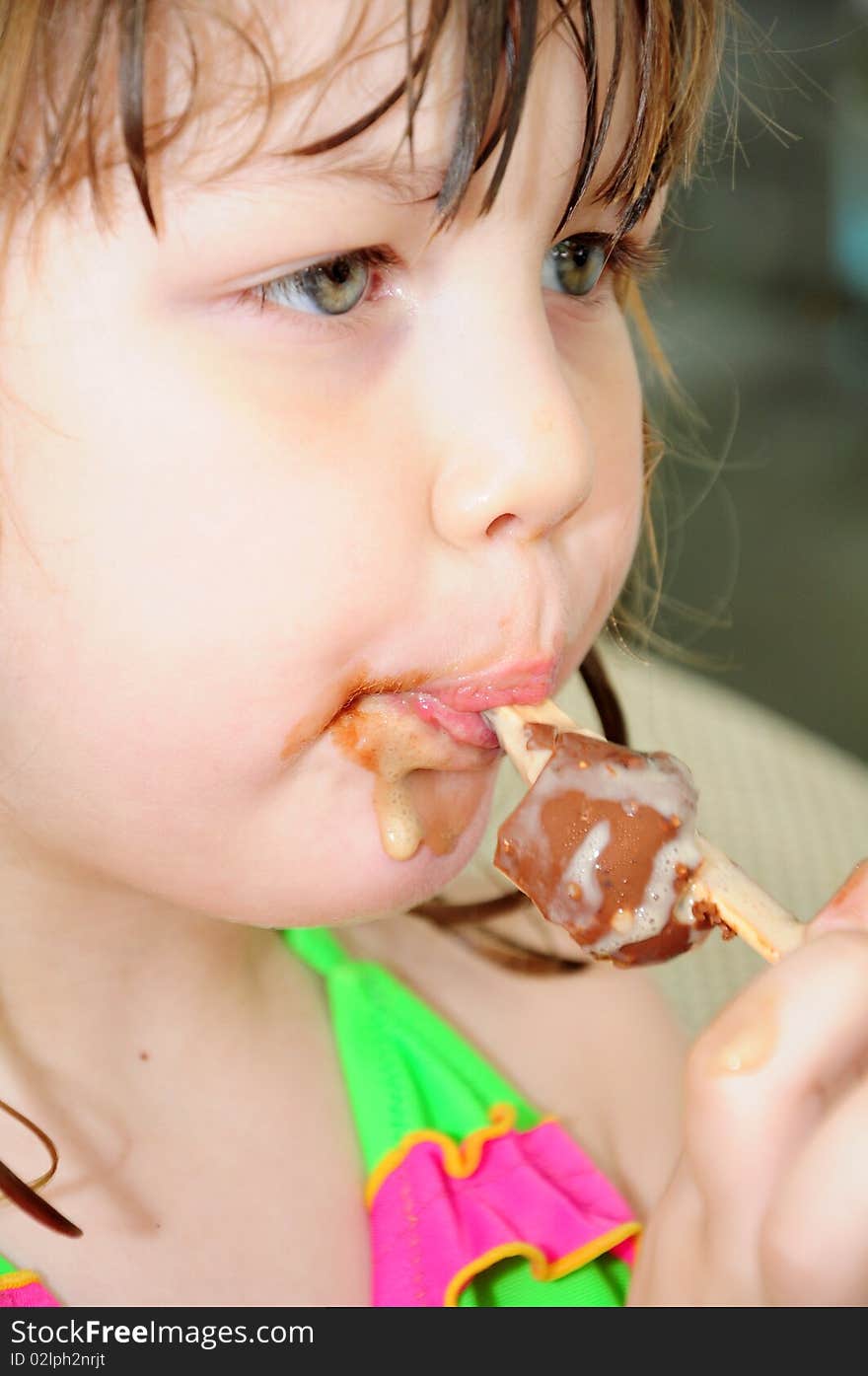 Girl Eating Ice Cream