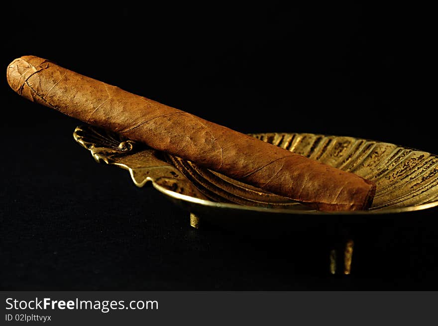 Cuban cigar ready for enjoying