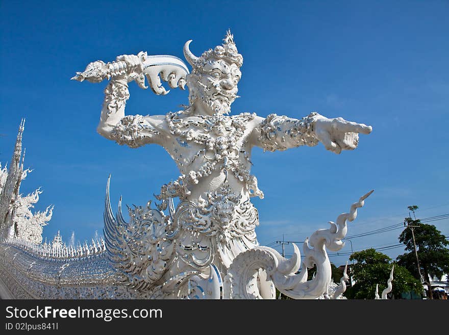 Take from step of Rong Khun temple,Chiangrai Province,Northern of Thailand. Take from step of Rong Khun temple,Chiangrai Province,Northern of Thailand