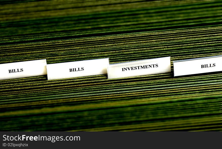 Investments Filing Tabs