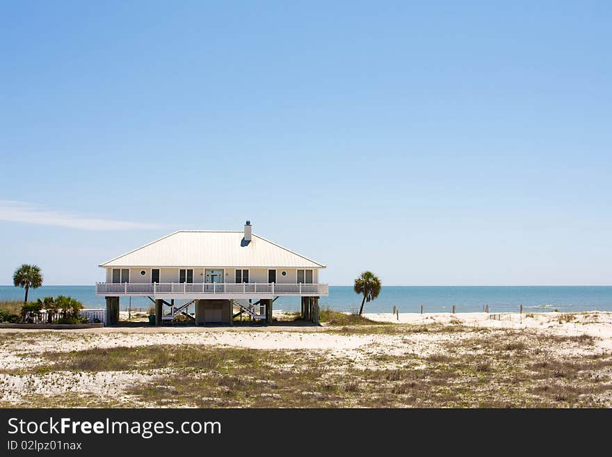 Single house near the ocean. Single house near the ocean