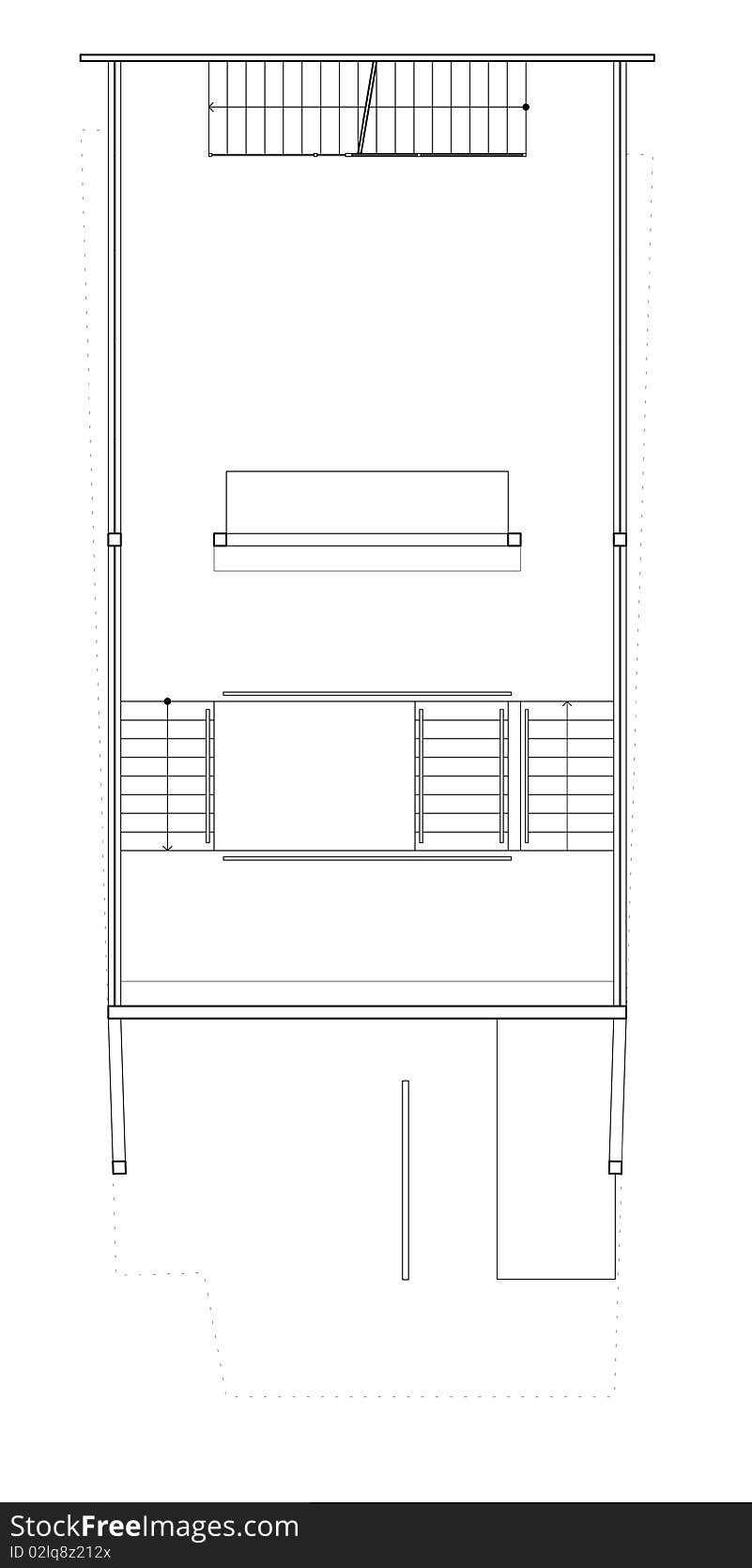 Blueprint second floor plan