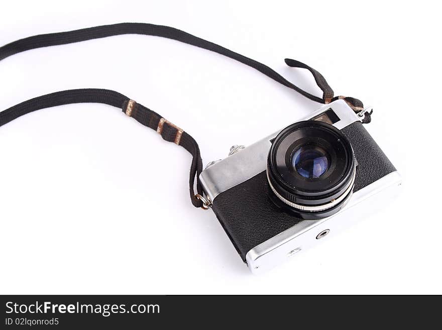 Old 35mm camera. Retro revival image. With clipping path