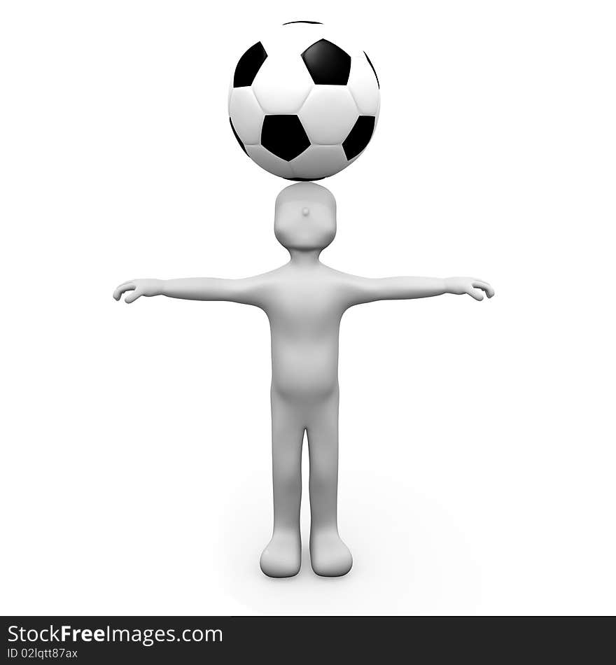 This is to illustrate the football on the head. This is to illustrate the football on the head