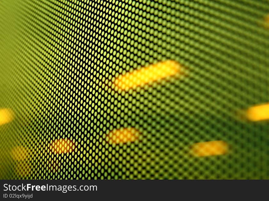 Mesh texture on glass window