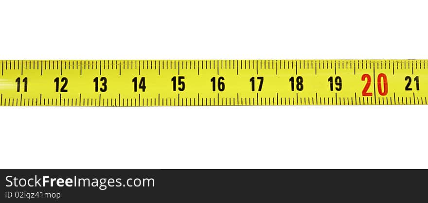 Measuring tape,isolated on white with clipping path.