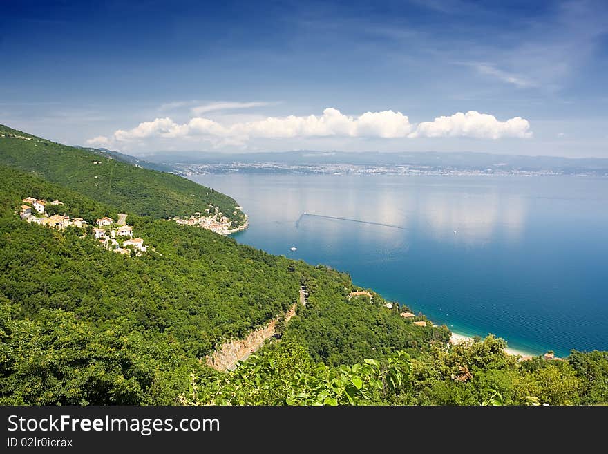 Beautiful view of mediterranean shore