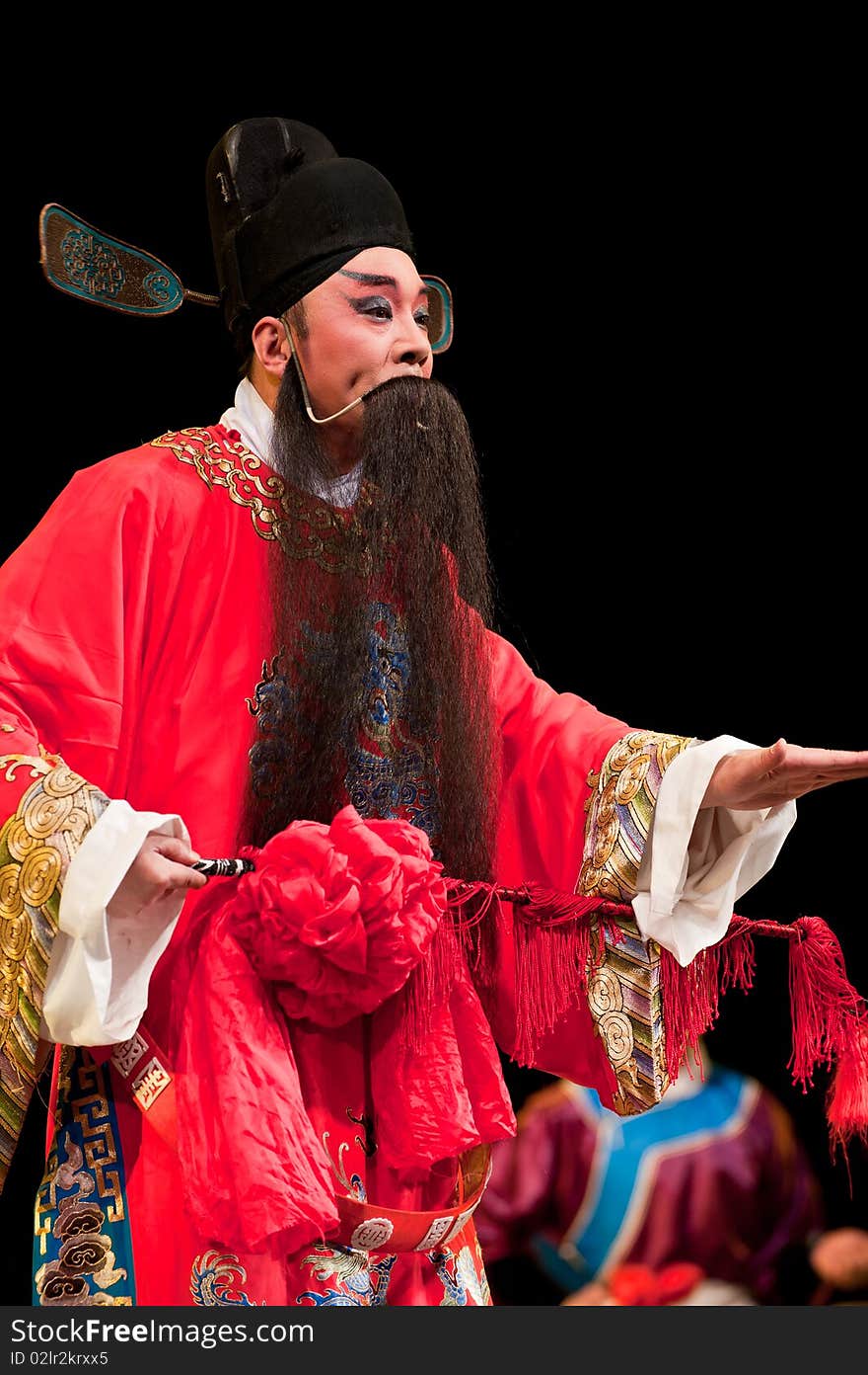 China opera man with long beard