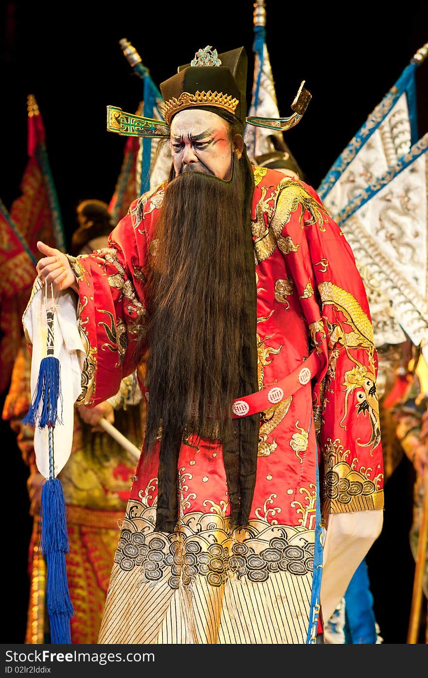 China opera man with long beard