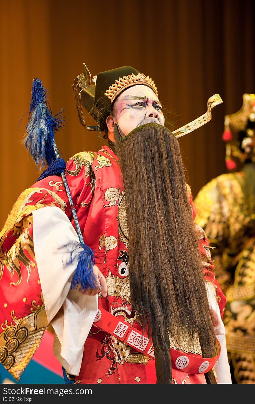 China opera man with long beard. China opera man with long beard.