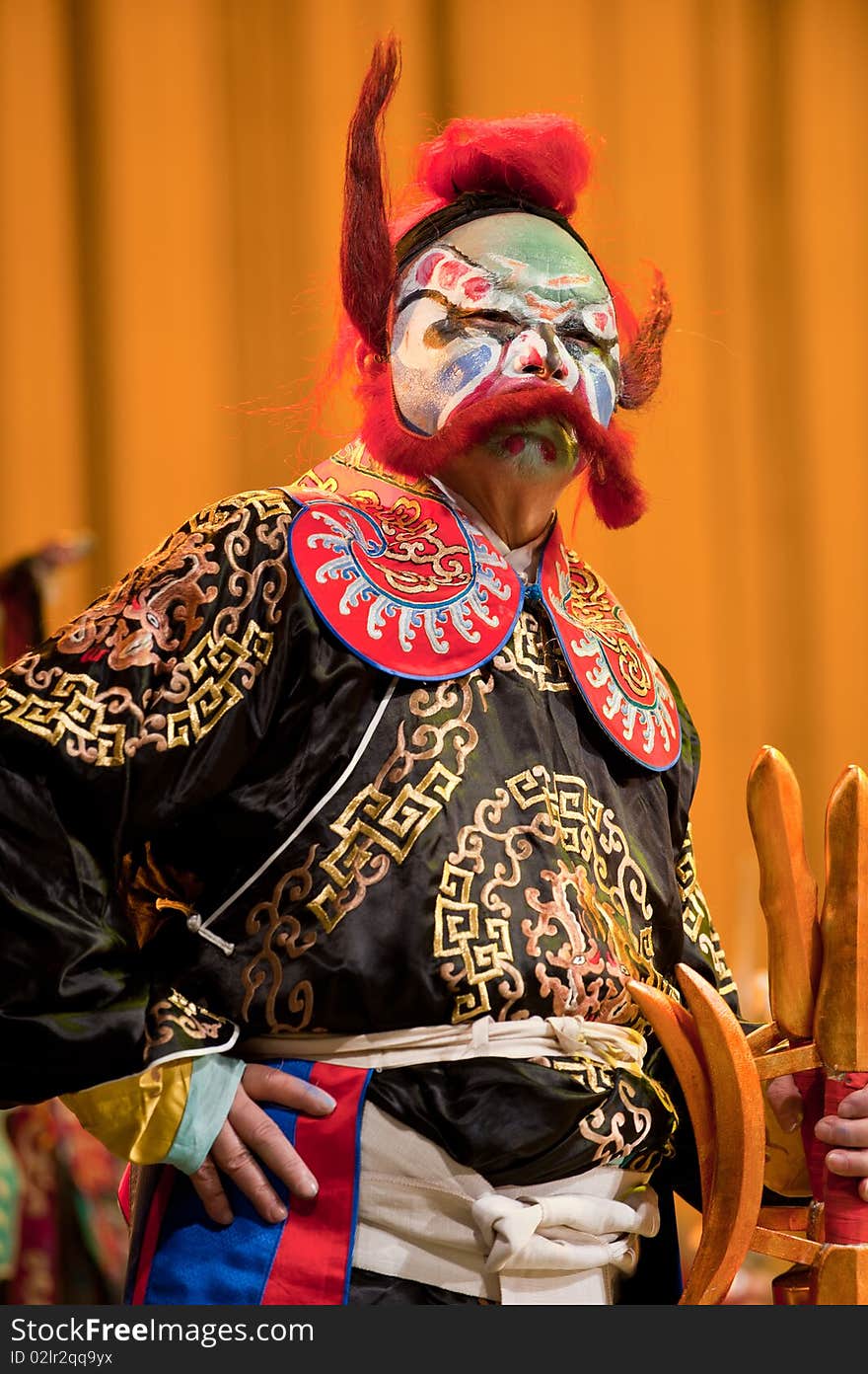 China opera clown with mask.