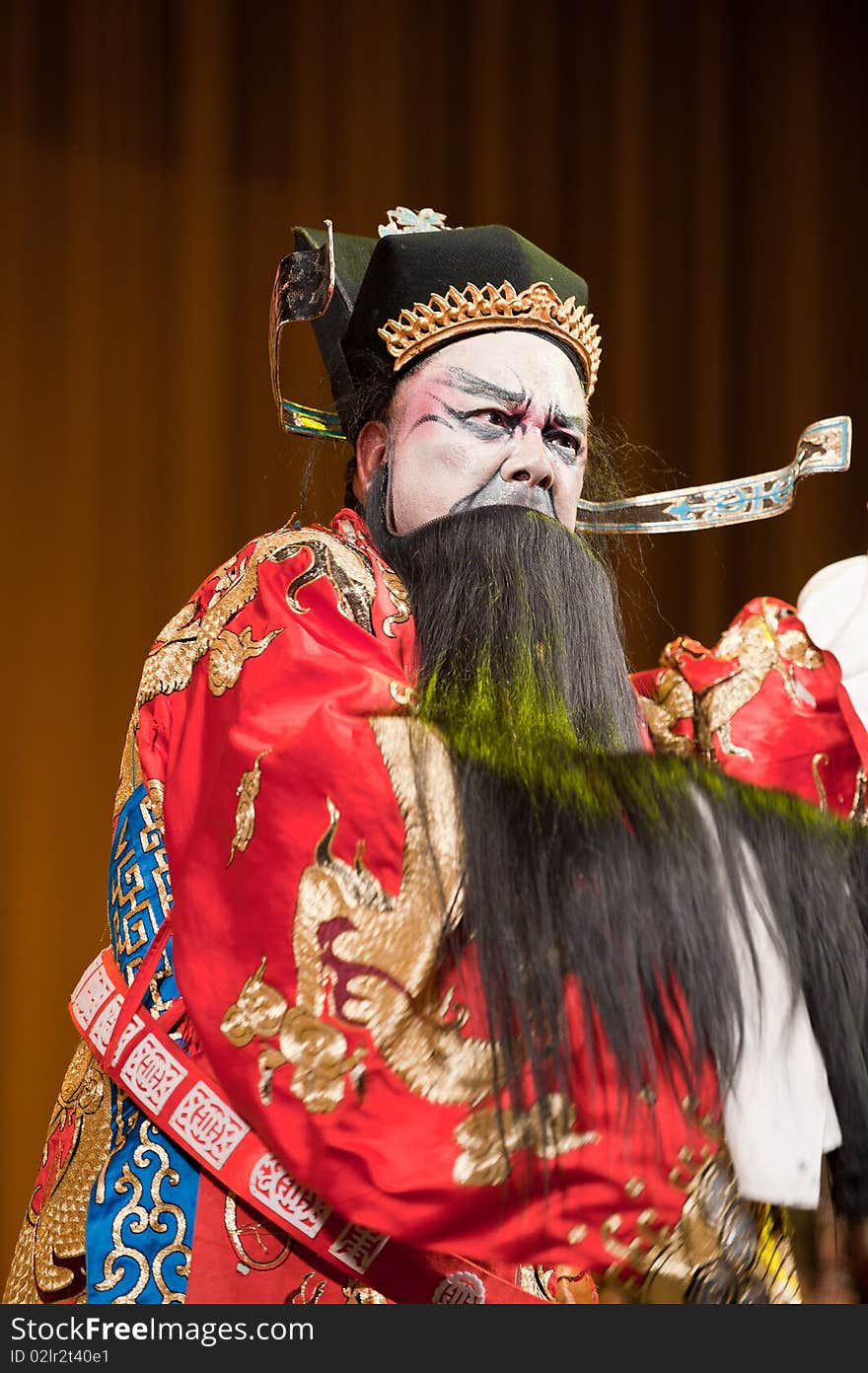 China opera man with long beard. China opera man with long beard.