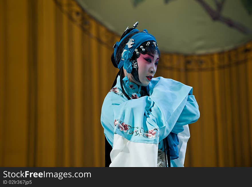 China Opera Actress In Blue