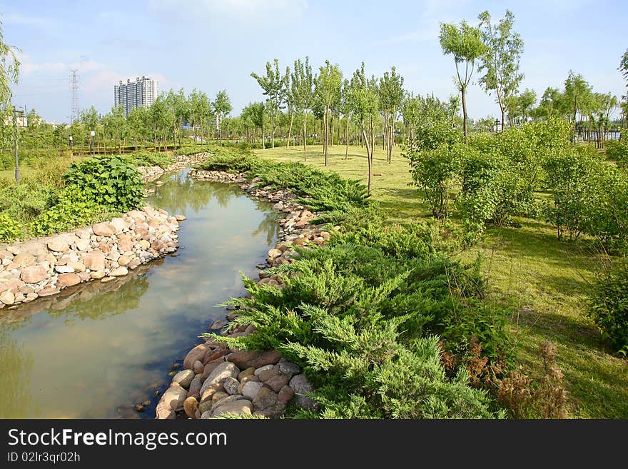 The scencery of everglade park in Taiyuan, Shanxi province, China.