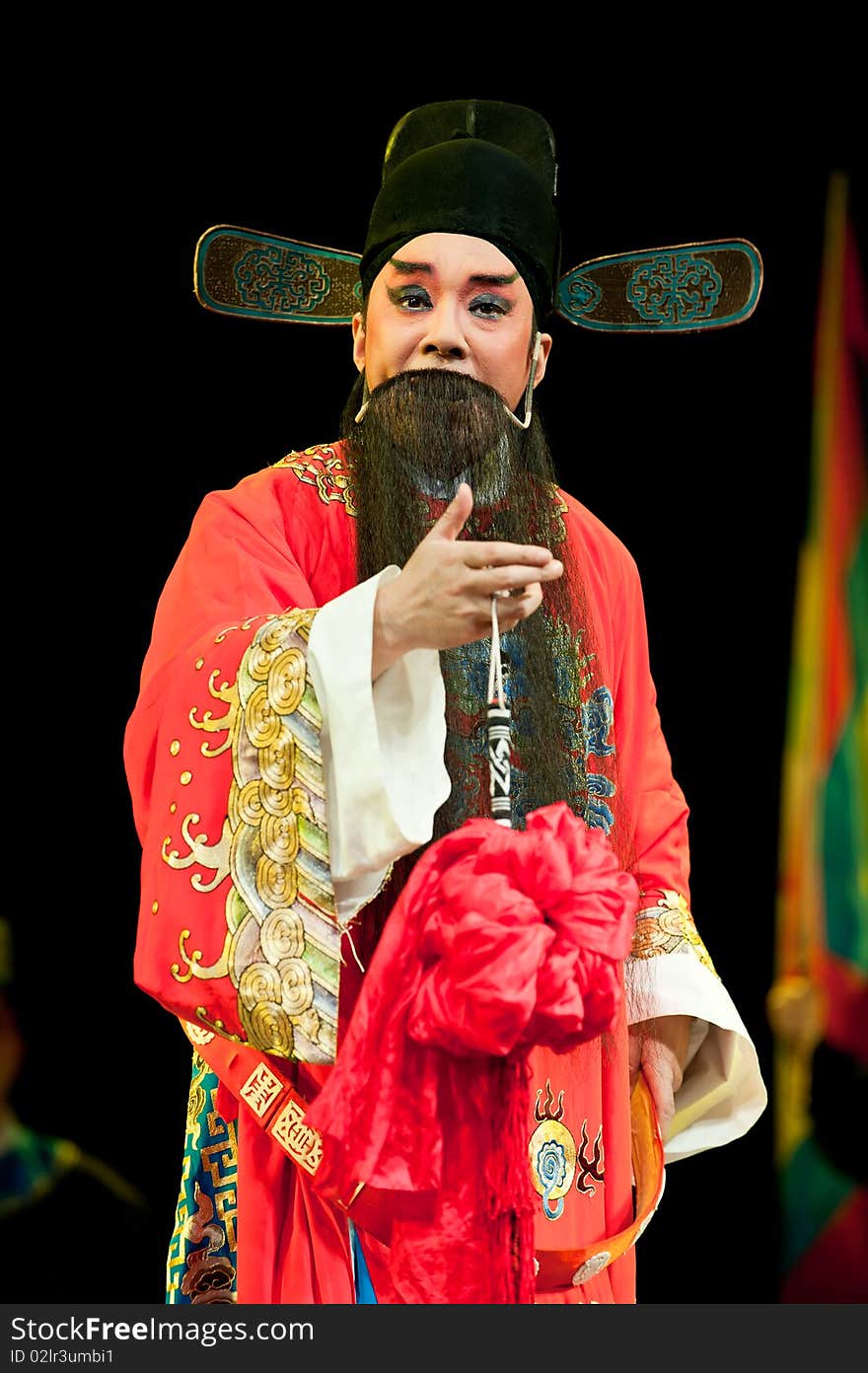 China opera man with long beard