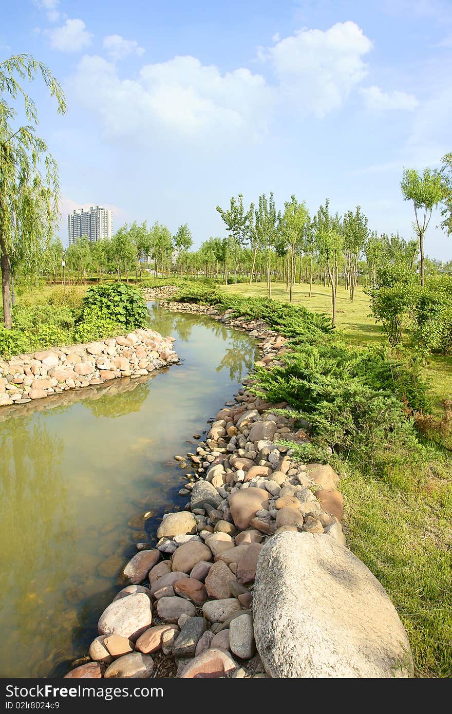 The scencery of everglade park in Taiyuan, Shanxi province, China.