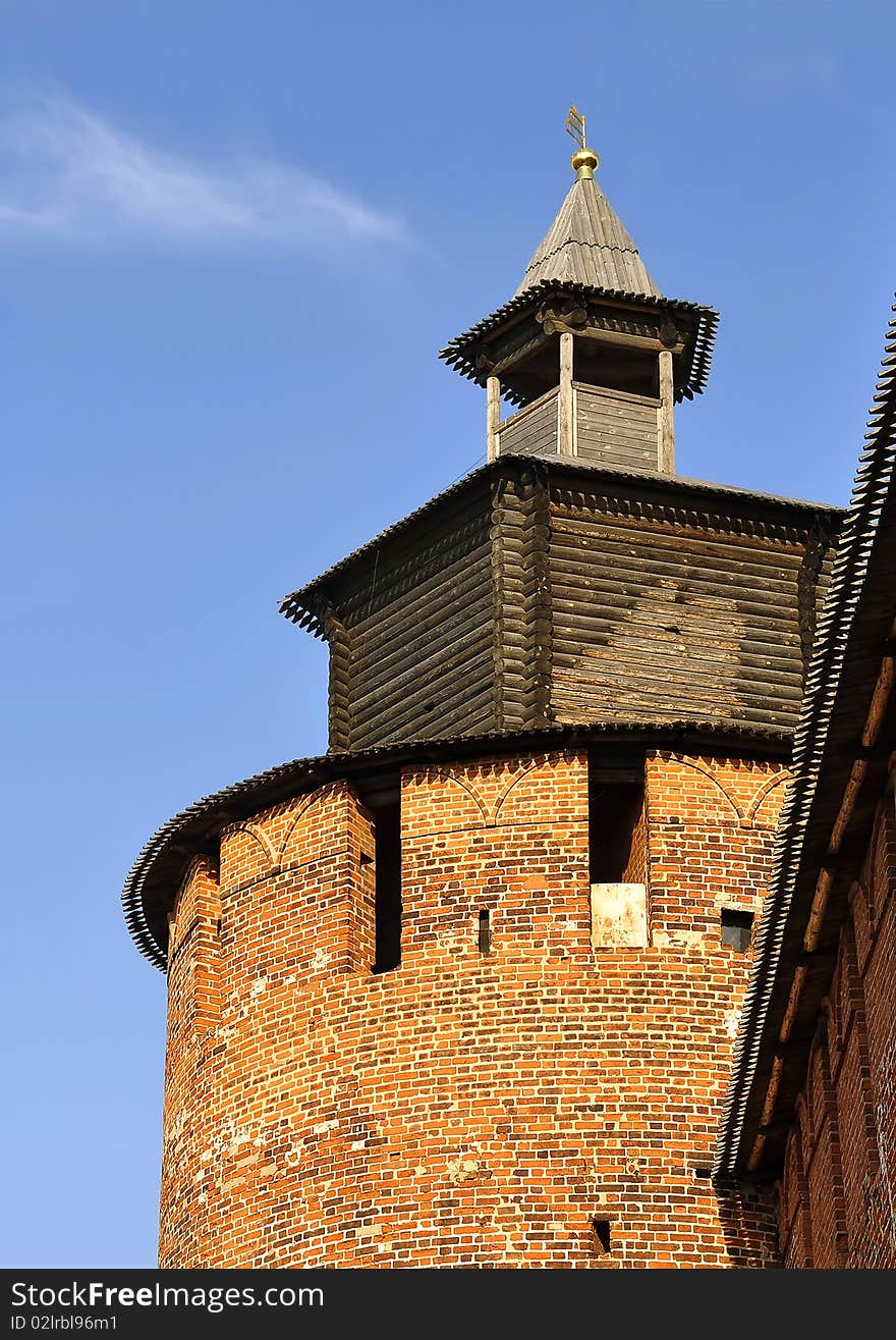 Watchtower of a fortress in the Kremlin. Watchtower of a fortress in the Kremlin.