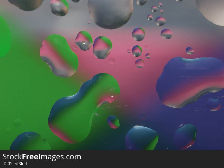 Multi coloured drops