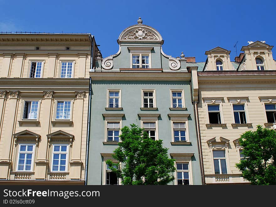 Part of a historic building on Market Square in Krakow. Poland. Part of a historic building on Market Square in Krakow. Poland