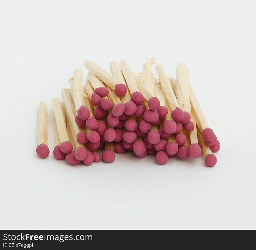 Household matches isolated on a white background