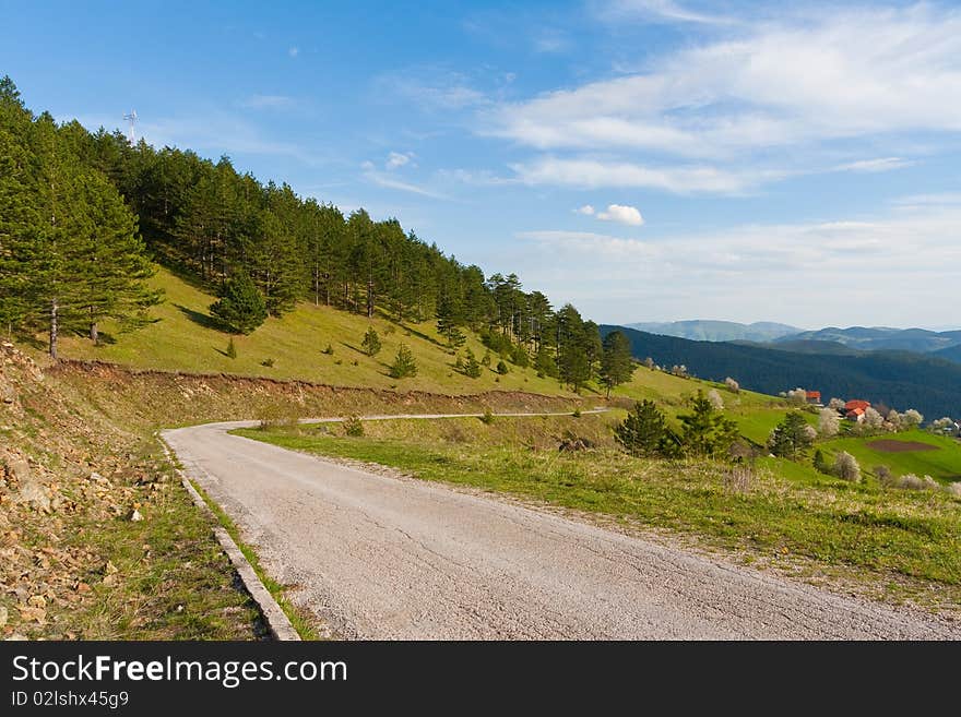 Road on a mountain Zlatibor, Serbia. Road on a mountain Zlatibor, Serbia