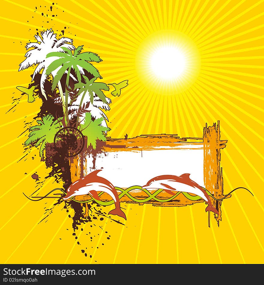 Tropical Scene Banner