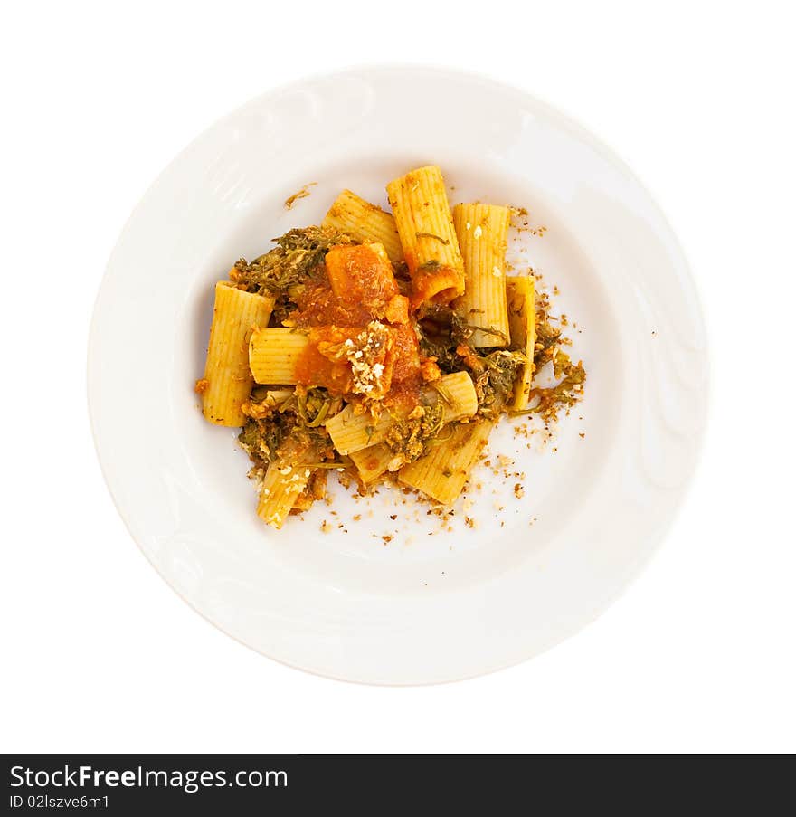 Maccheroni, the italian pasta with soap fish. Maccheroni, the italian pasta with soap fish