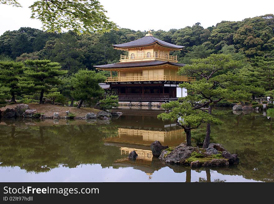 Golden Pagoda (Kinkaku-ji) in Kyoto, Japan