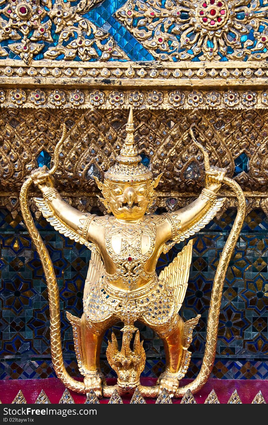 Golden Garuda in The Grand Palace Bangkok, Thailand