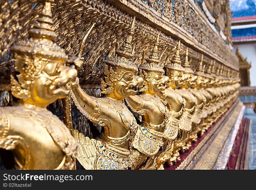 Golden Garuda in The Grand Palace Bangkok, Thailand