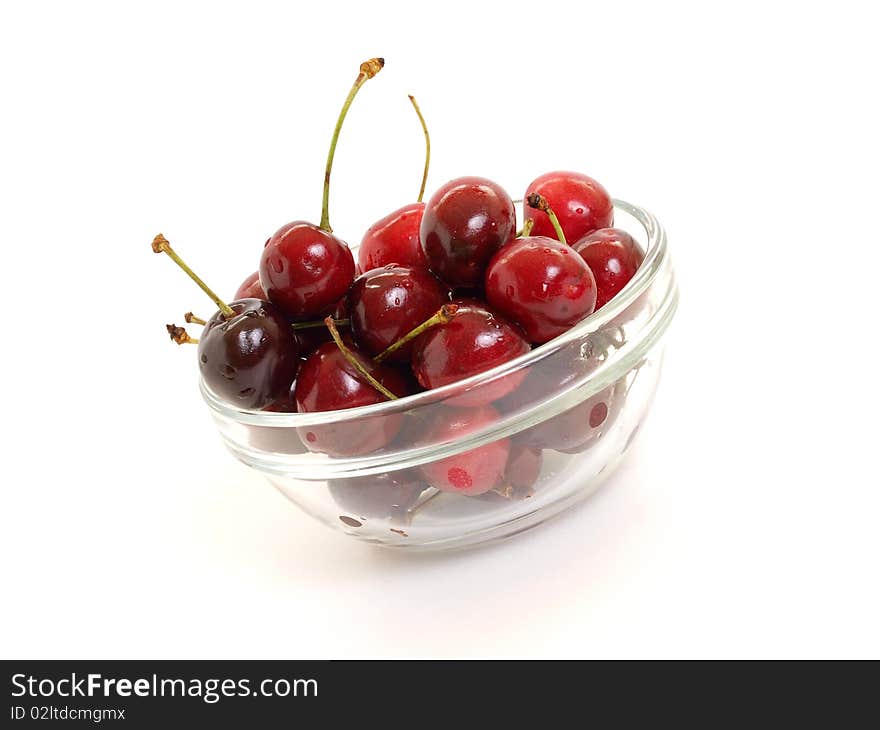 Bowl of cherry isolated object. Bowl of cherry isolated object