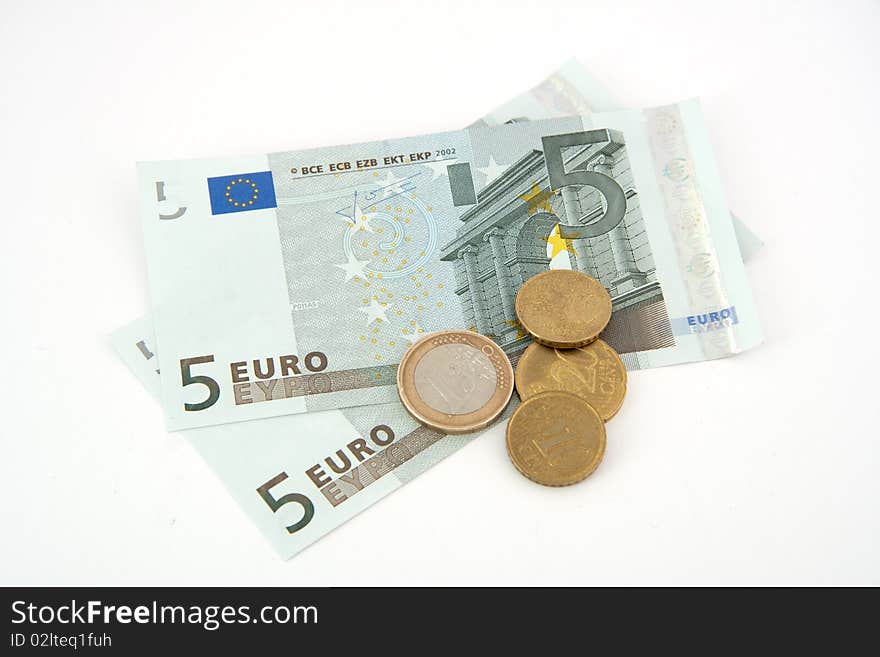 Euros  isolated on white background