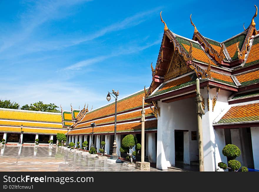 Wat Suthat thai temple, Bangkok Thailand