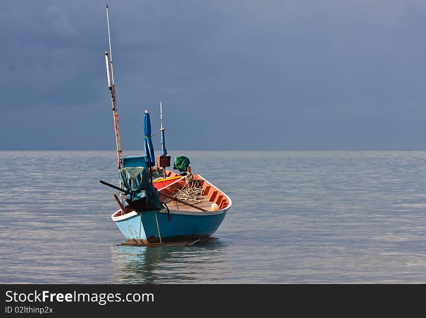 Fishery boat on Thai sea image